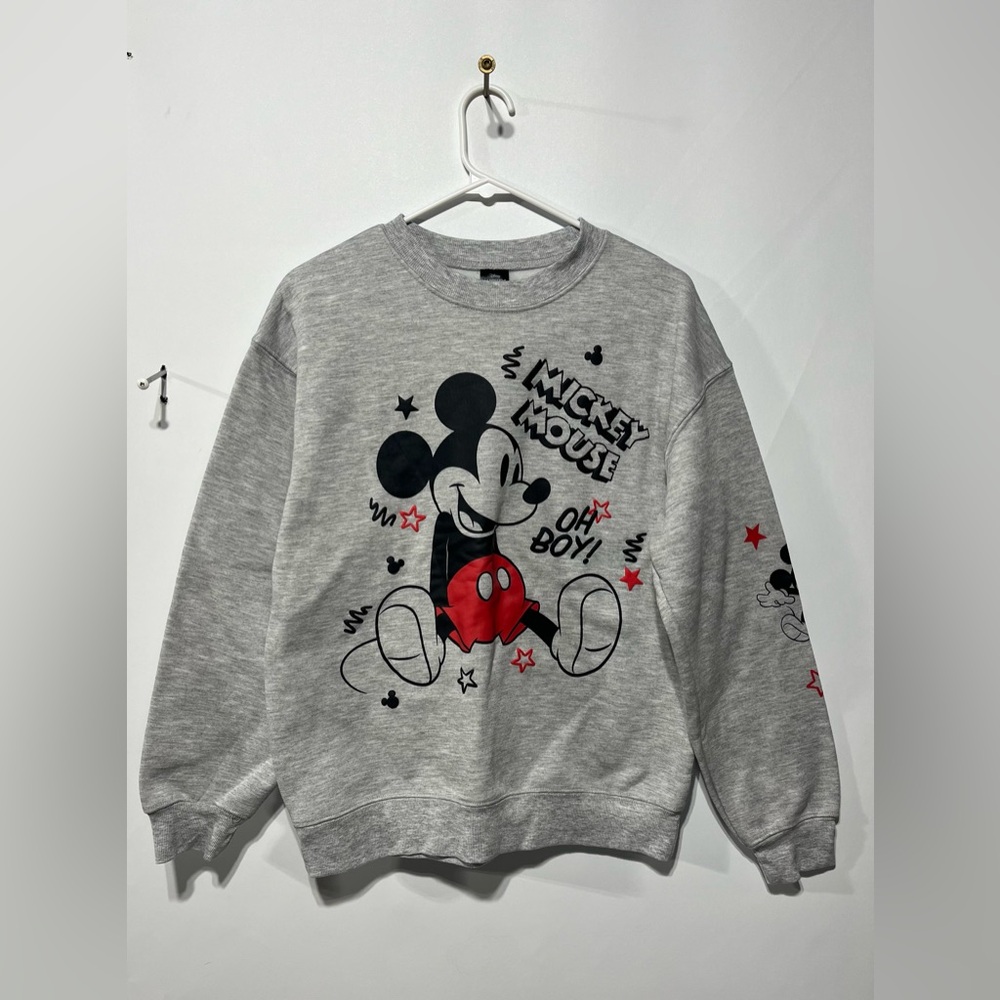 Disney Mickey Mouse Grey Sweatshirt Women’s Size‎ Small NWOT